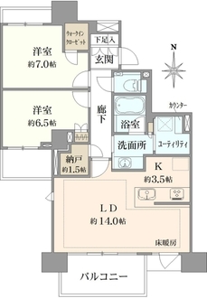 プラウド芝公園の間取図