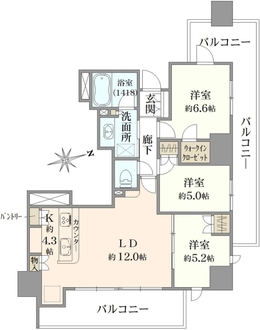 パークホームズ西台シーズンスクエアの間取図