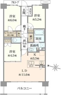 ザ・パークハウス国分寺四季の森の間取図