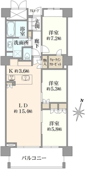 ワザック東村山ミヤビコートの間取図