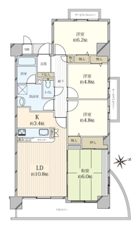 ソラージュ神戸Iの間取図
