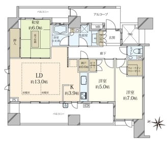 プラウド住吉本町の間取図