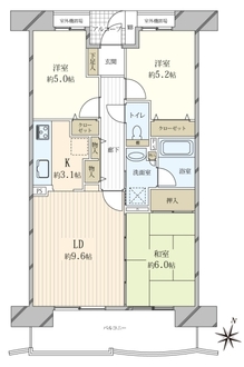 ラトゥール六甲W棟の間取図