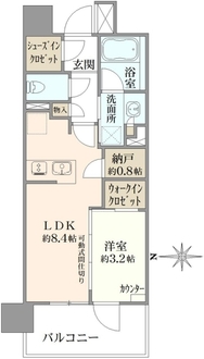 リビオレゾン北綾瀬の間取図