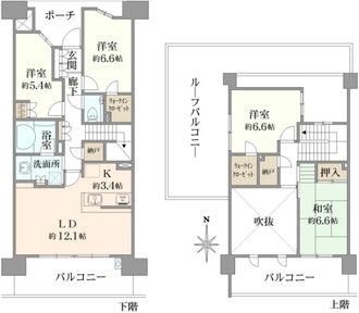 プラウドシティ金町ガーデンの間取図
