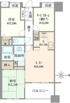 レーベンハイム竹ノ塚ヴィナロスの間取図