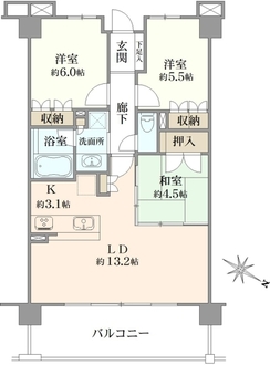 レーベン江北ブロードスクエアの間取図