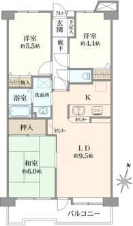 パークライフ綾瀬の間取図
