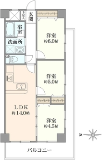 グリーンパーク花畑Iの間取図