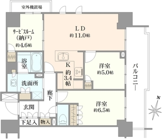 オープンレジデンシア亀有の間取図