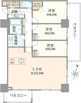THE　OMIYA　TOWERSの間取図