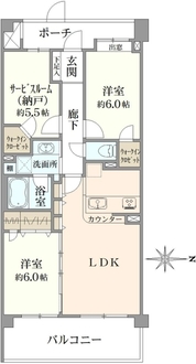 コスモ北千住EASTの間取図