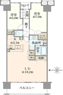 プライヴェル足立パークフロントの間取図