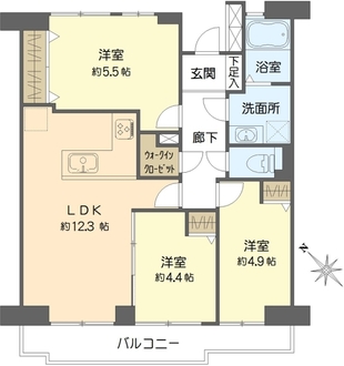 美浜東エステート10号棟の間取図