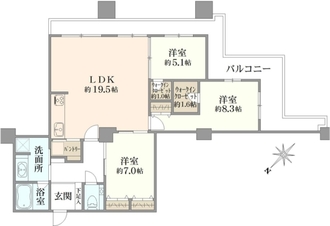 晴海アイランドトリトンスクエアビュータワーの間取図