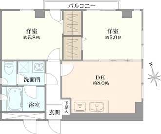 調布パレスの間取図