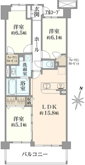 コスモ与野ガーデンシティ壱番館の間取図
