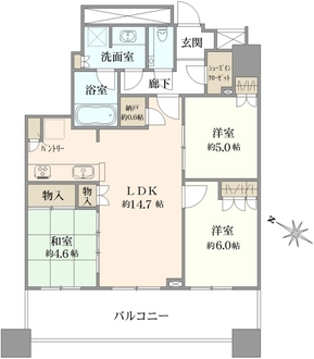 プラウドタワー武蔵浦和マークスの間取図