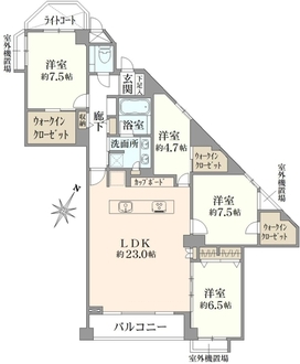 グローリオ駒沢大学の間取図