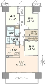 グレーシアシティ川崎大師河原の間取図