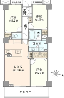 グラン・エステ川崎ツインタワー　弐番館の間取図