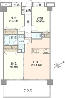 ライオンズマンション綱島第6の間取図