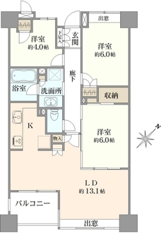 イトーピア多摩川グランビューの間取図