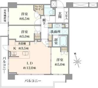 リーフィアレジデンス中野坂上の間取図