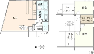 k-flatの間取図