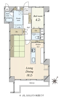 マンション広尾台の間取図