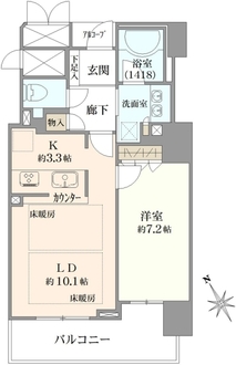 ローレルタワー尼崎の間取図