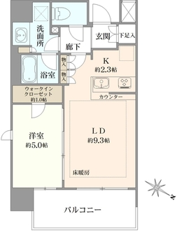 パークリュクス大阪京町堀の間取図
