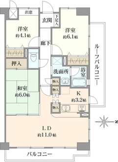モンテベルデ豊中の間取図