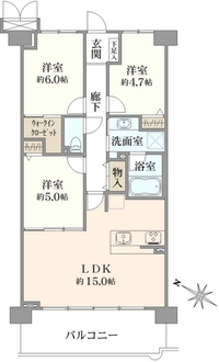 サンヴェールひばりヶ丘ガーデンシティの間取図