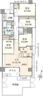 プラウド石神井台ディアージュの間取図