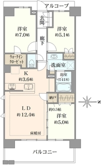 アンヴィーネ保谷の間取図
