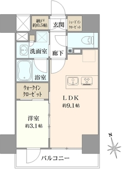 シエリア秋葉原の間取図