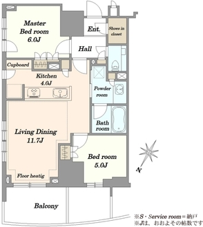 プラウド町屋の間取図