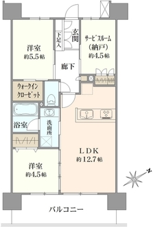 イニシア南浦和根岸の間取図