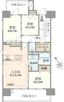 イニシア田端ツインマークス　ウエストの間取図