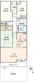 ユニライフ鳴海の間取図