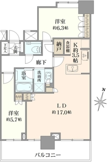 プラウドタワー名古屋栄の間取図