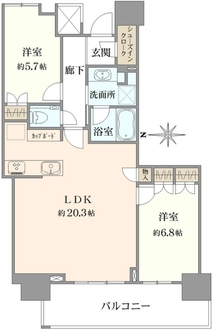 プラウドタワー名古屋栄の間取図