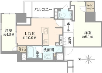 プラウドタワー栄の間取図
