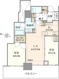 プラウドタワー名古屋栄の間取図