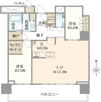 プラウドタワー名古屋錦の間取図