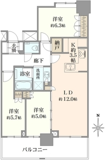 プラウドタワー名古屋栄の間取図