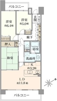 野村鳴海ヶ丘ヒルズの間取図