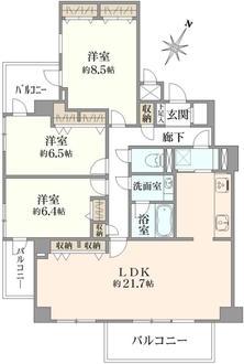パルスポート新本牧の間取図