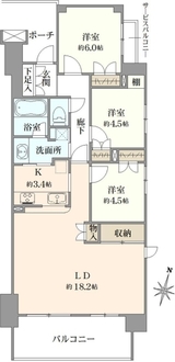 グランスイート横浜ウィルステージの間取図